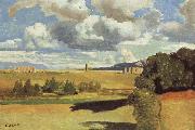 The Roman Campagna,with the Claudian Aqueduct  Jean Baptiste Camille  Corot